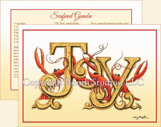 Cajun Crawfish Christmas Cards